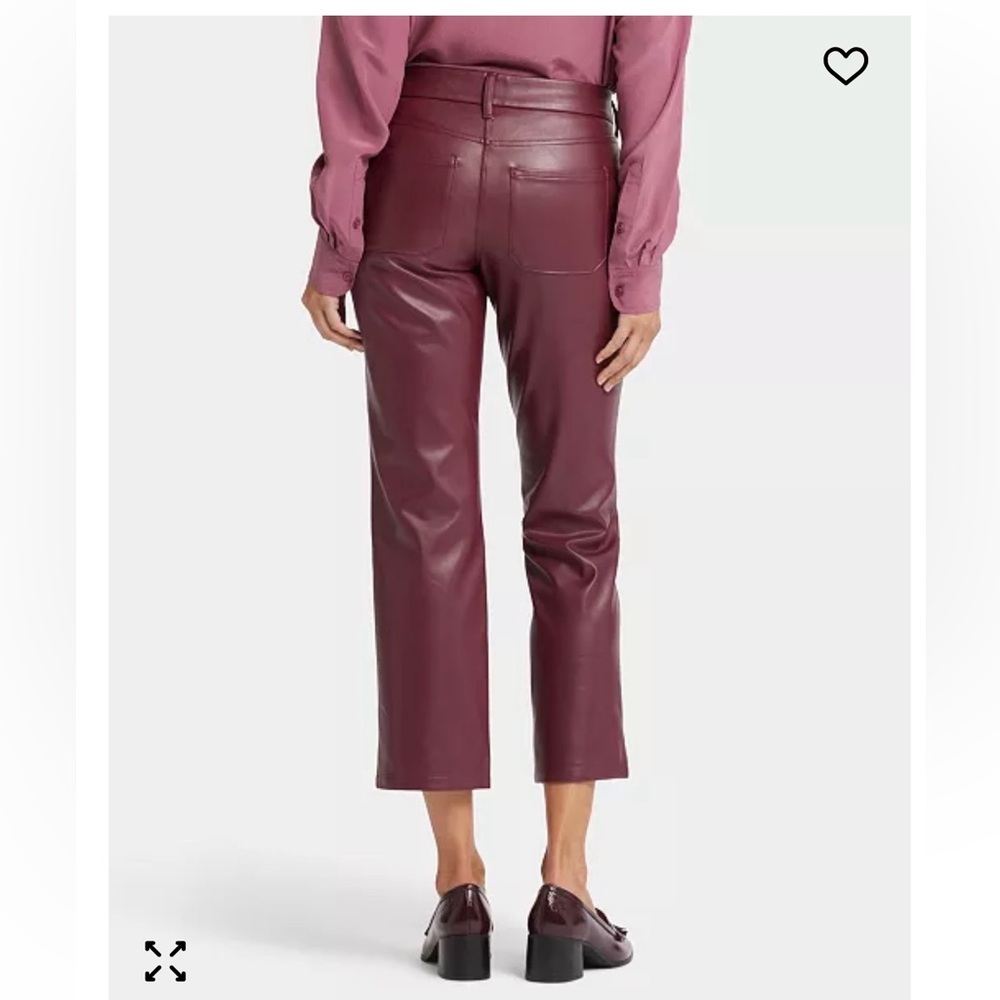 NYJD Faux Leather Straight Ankle Pants - Picture 2 of 8